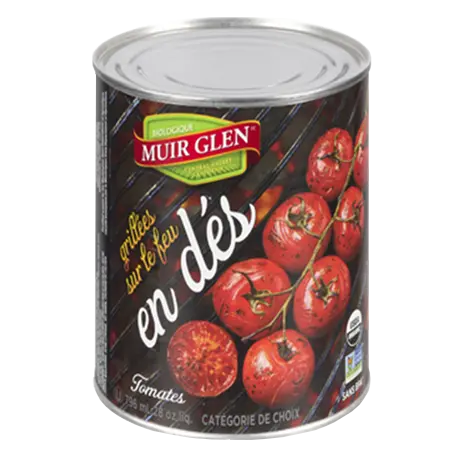 Muir Glen CA Fire Roasted Diced Tomatoes - front of can