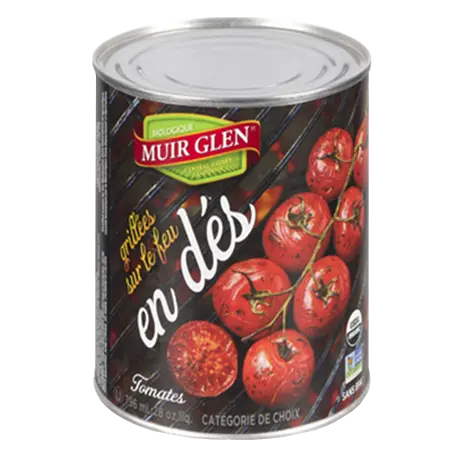 Muir Glen CA Fire Roasted Diced Tomatoes - front of can